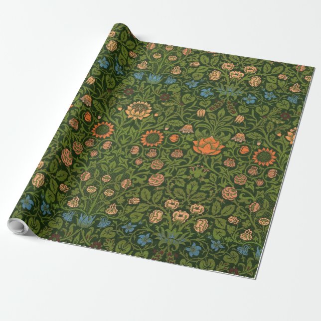 Papel De Presente William Morris Violet e Columbine Art Rug (Desenrolado)