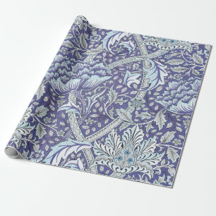 Papel De Presente William Morris Windrush Padrão Floral Azul