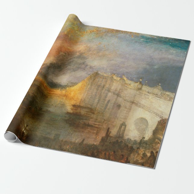 Papel De Presente William Turner - A Queima do Parlamento (Desenrolado)