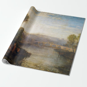 Papel De Presente William Turner - Vista da Colina e da Ponte de Ric