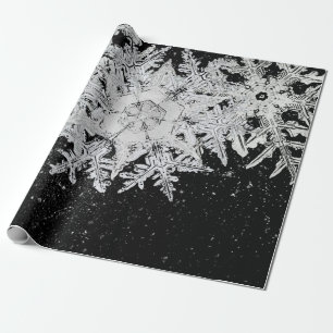 PAPEL DE PRESENTE WILSON BENTLEY SNOWFLAKS NA NOITE SKY