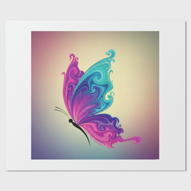 Papel De Presente Wings of whimsy and Light (Aberto)