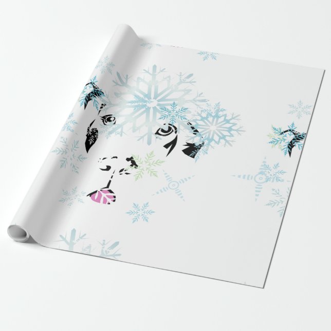Papel De Presente Winter Great Dane (Desenrolado)