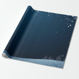 Papel De Presente Winter Magic – Enchanted Snowy Night Design