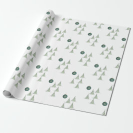 Papel De Presente Winter Pines Gift Wrap