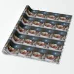 Papel De Presente Winter Schnauzer Caravan Christmas Adventure<br><div class="desc">Adotar a magia de uma noite de inverno nevada enquanto uma caravana desliza graciosamente através da paisagem iluminada pela lua. A beleza serena da neve escutadora e o brilho encantador da lua criam uma cena cativante,  prometendo uma aventura inesquecível de Natal cheia de calor,  alegria e memórias queridas.</div>