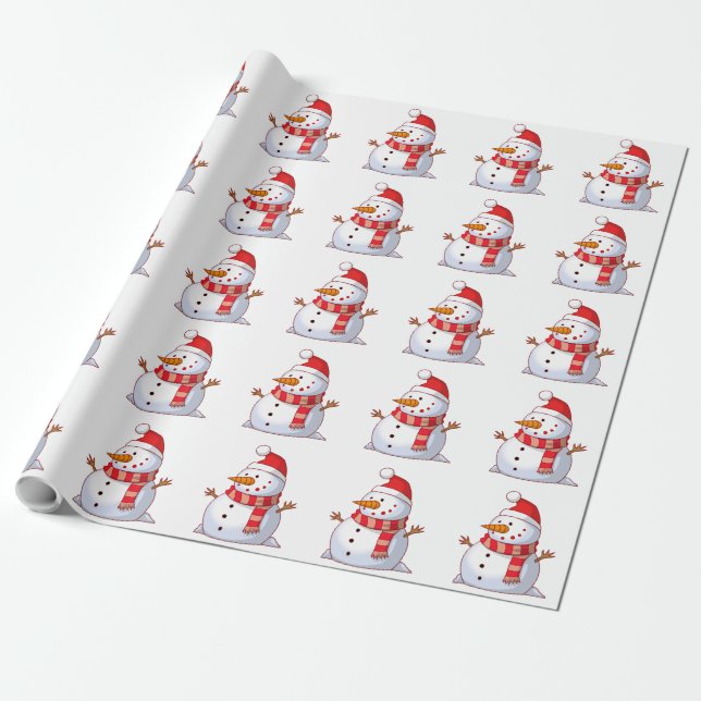 PAPEL DE PRESENTE WINTER SNOWMAN (Desenrolado)