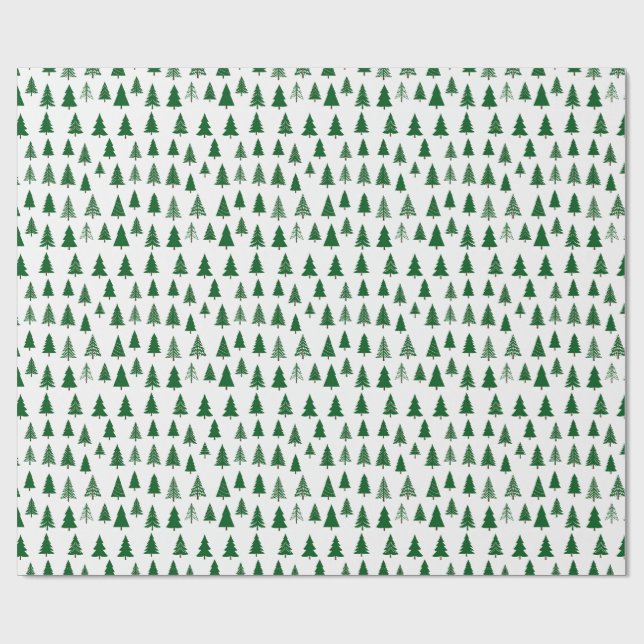 Papel De Presente Winter Trees Wrapping Paper (Aberto)
