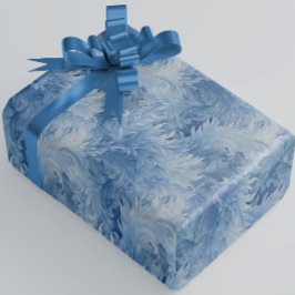 Papel De Presente Winter Wonderland Blue Frosty