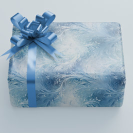 Papel De Presente Winter Wonderland Blue Frosty