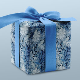 Papel De Presente Winter Wonderland Blue Frosty