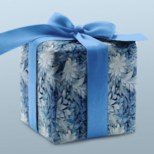 Papel De Presente Winter Wonderland Blue Frosty