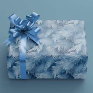 Papel De Presente Winter Wonderland Blue Frosty