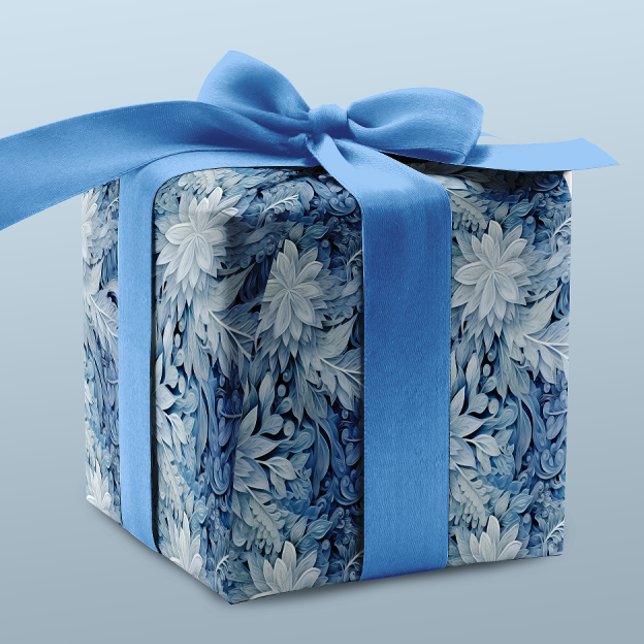 Papel De Presente Winter Wonderland Blue Frosty (Criador carregado)