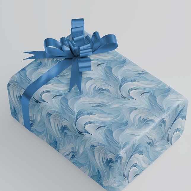 Papel De Presente Winter Wonderland Blue Frosty (Criador carregado)