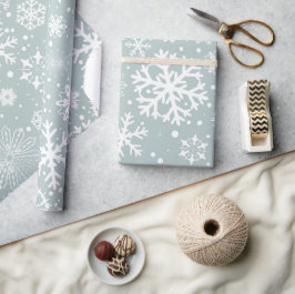 Papel De Presente Winters Snowflakes