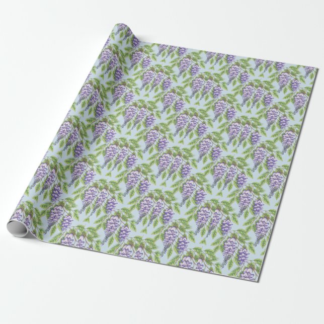 Papel De Presente Wistéria (Desenrolado)