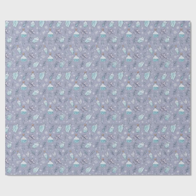 Papel De Presente Witchy Potion Bottles (Aberto)