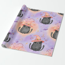 Witchy Whiskers – Pastel Halloween Cat Pattern