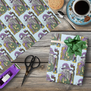 Papel De Presente Wizard Dragon Fantasy Purple