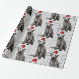 Papel De Presente Wolfhound dog Santa Christmas for Dog Lovers