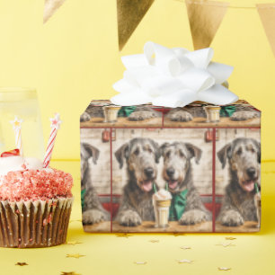 Papel De Presente Wolfhounds Irlandês Com Soda Sorvete