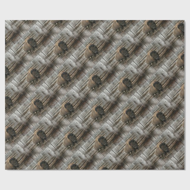 Papel De Presente Wood Bison (Aberto)
