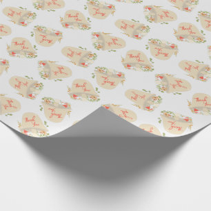 Papel De Presente Woodland Mushroom Chá de fraldas Obrigado