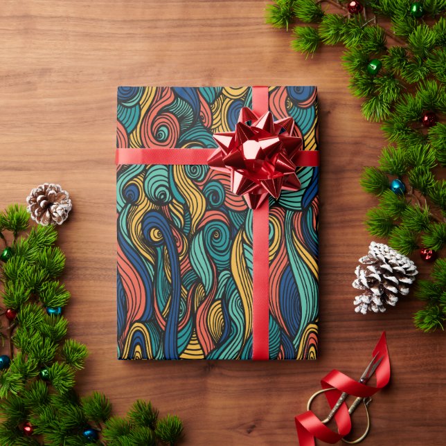 Papel De Presente Wool Topped paisley (Presente de Natal)