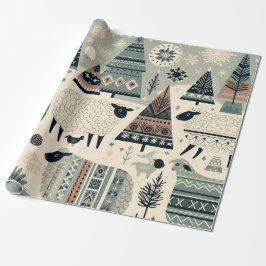 Papel De Presente Wooly Winter Wonderland
