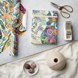 Papel De Presente World Map 