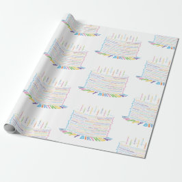 Papel De Presente World Word Birthday Wraps Paper