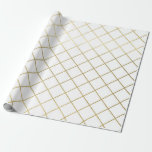 Papel De Presente Wr de Casamento de Padrão Geométrico Dourado Cláss<br><div class="desc">Dar presente em um padrão de abstrato geométrico de ouro falso faz uma apresentação incrível. Ideal para recém-casados,  chás de panela,  chás de casamento,  novas casas,  chás de noivado e muito mais.</div>