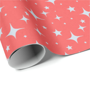 Papel De Presente Wrap de Dotação de Starburst de inverno