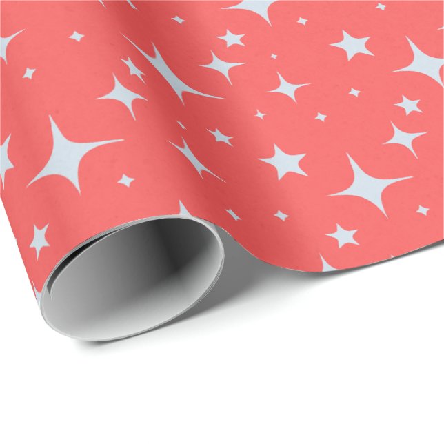 Papel De Presente Wrap de Dotação de Starburst de inverno (Ponta do rolo)