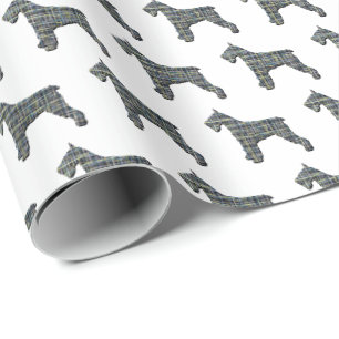 Papel De Presente Wrapap de Grade Amarela e Preta da Silhouette Schn