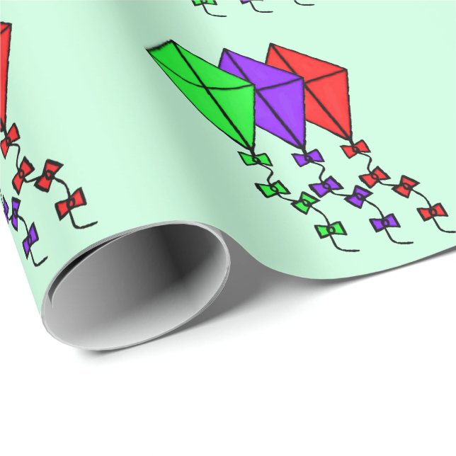 Papel De Presente Wraping Paper Kites (Ponta do rolo)