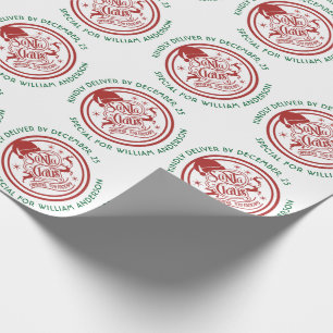 Papel De Presente Wrapp Personalizado de Entrega da Cláusula Santa 