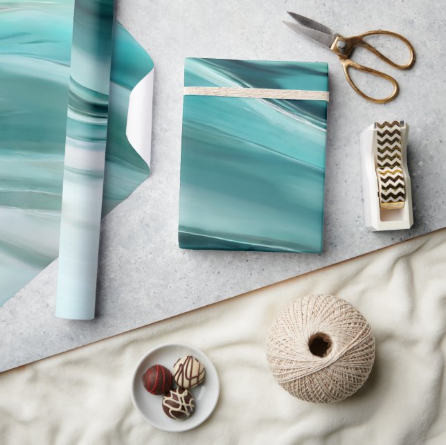 Papel De Presente Wrapping-Emerald Green - Presente moderno (Artesanato)