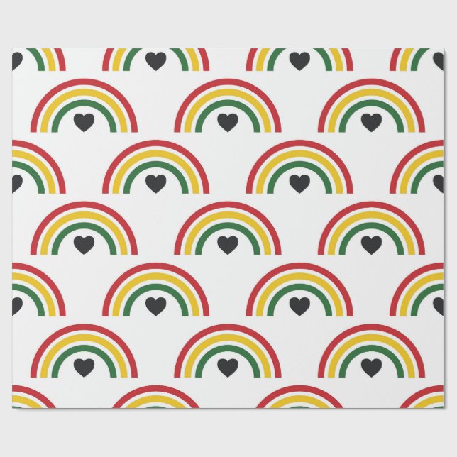 Papel De Presente Wrapping Paper-Black History Month Wrapping Paper (Aberto)