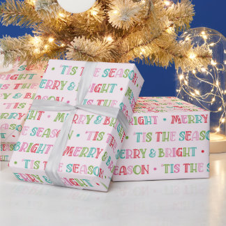 Papel De Presente Wrapping Paper Christmas Merry And Bright