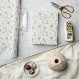 Papel De Presente Wrapping Paper - Floral Pattern