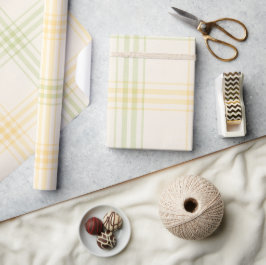 Papel De Presente Wrapping Paper | Lemon Plaid Luxe Gift Wrap