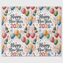 Papel De Presente Wrapping Paper-New Year 2026