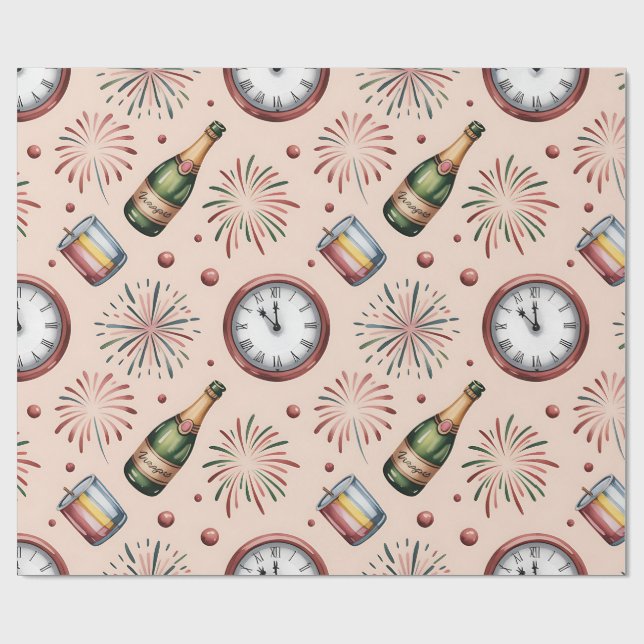 Papel De Presente Wrapping Paper-New Year 2026 Wrapping Paper (Aberto)