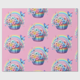 Papel De Presente Wrapping Paper-Pastel Spring Floral Wrapping Paper