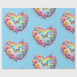 Papel De Presente Wrapping Paper-Pastel Spring Floral Wrapping Paper