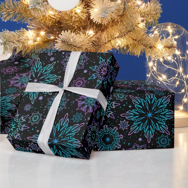 Papel De Presente Wrapping paper "Snowflakes" (Feriados)