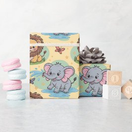 Papel De Presente Wrapping paper with cartoon animals