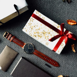 Papel De Presente Wrapping Paper with golden stars